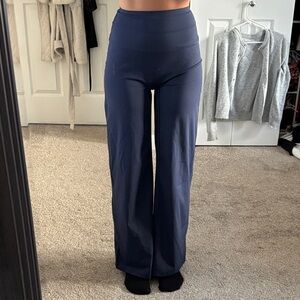 Wide-Leg High-Waist Navy Women’s Pants
